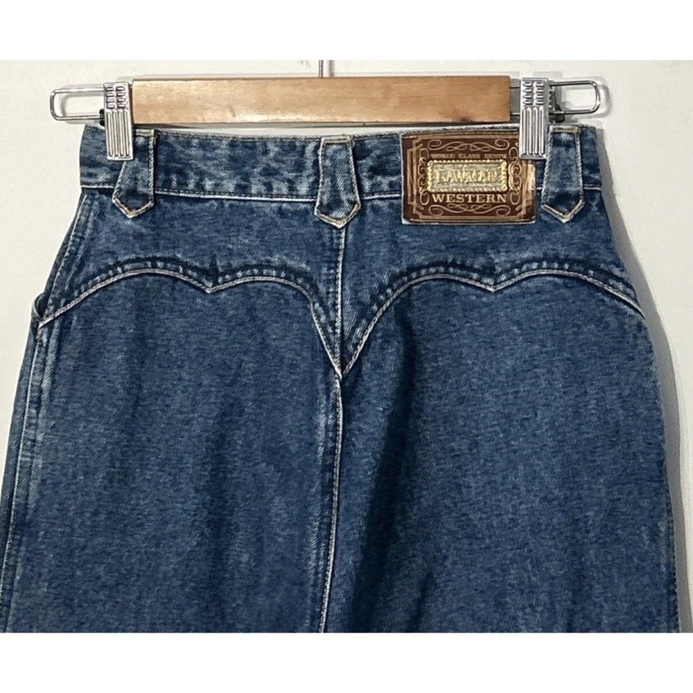 Women's Vintage Lawman High Waisted Jeans Slim Fit Straight Sz 24 24x29 - Picture 8 of 13